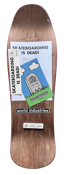 World Industries skateboard deck Skateboarding is Dead 10"