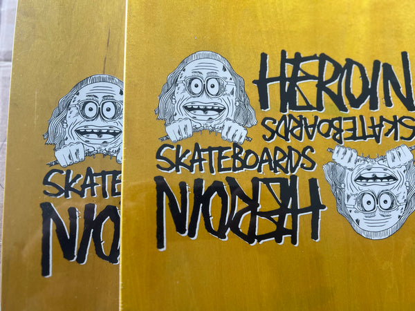 Heroin skateboard deck Auntie Razoregg 9.75"