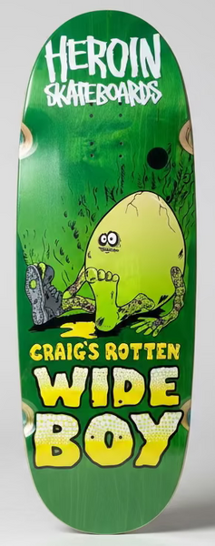 Heroin skateboard deck Craig's Rotten Wide Boy 10.75"