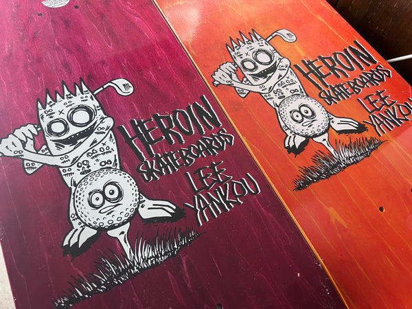 Heroin skateboard deck Lee Yankou Golf Imp 8.25"