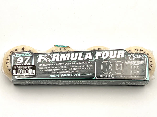 Spitfire Formula Four Classic Wheels – 53mm 97A (Natural) Pack of 4