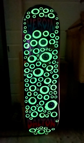 Heroin skateboard deck Dern Eyes 8.625"