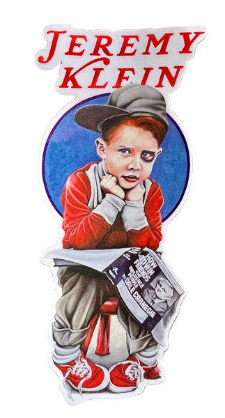 World Industries sticker - Jeremy Klein Black Eye Kid 4.7"