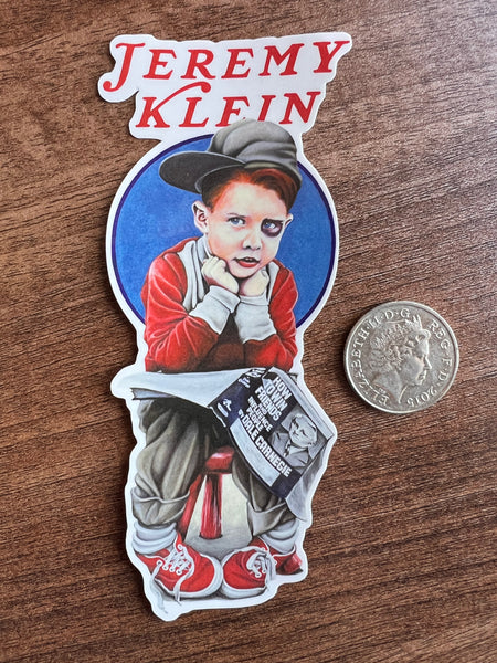 World Industries sticker - Jeremy Klein Black Eye Kid 4.7"