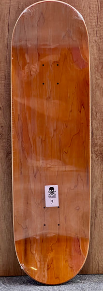 Death skateboard deck Black OG Skull 9"