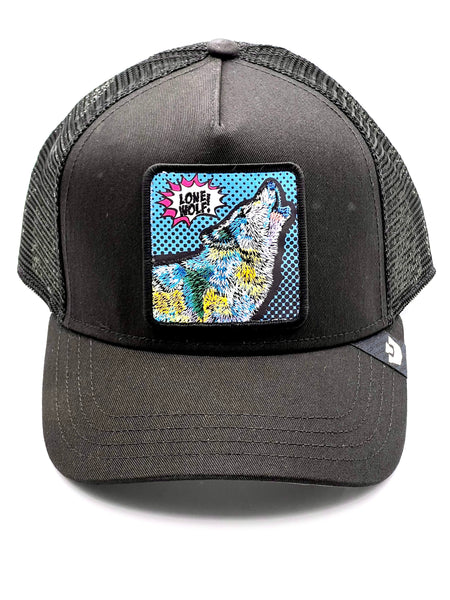 Goorin Bros trucker cap POPArt Lone Wolf Void