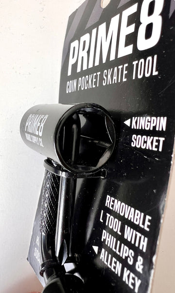 Prime8 skateboard tool coin pocket Black