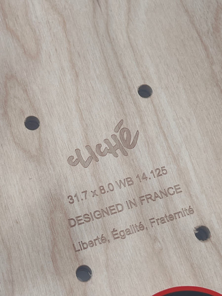 Cliché skateboard deck Handwritten 8"