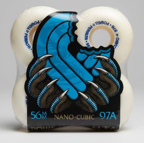 Powell Peralta skateboard wheels Dragon AA Nano Cubic 97A 56mm (Pack of 4)