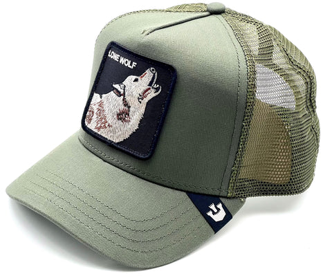 Goorin The Farm trucker cap collection The Lone Wolf Olive 1010389-OLI  One Size