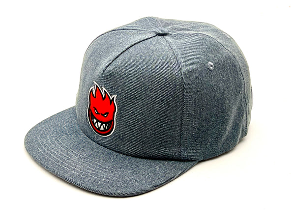 Spitfire snapback cap Bighead Fill Washed Denim / Red