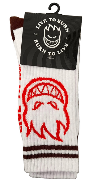 Spitfire socks Bighead White / Burgundy / Red