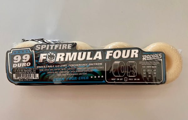 Spitfire skateboard wheels Formula Four Radial 99A 54mm