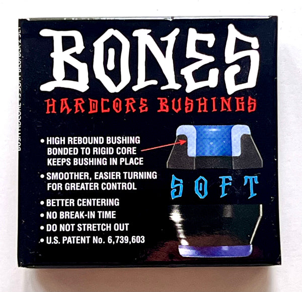 Bones bushings Soft 81A (pack of 4) Black / Blue