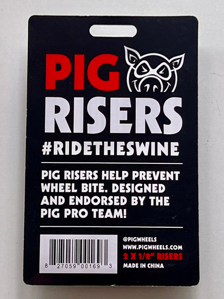 Pig Wheels hard risers 1/8" (x2) Black