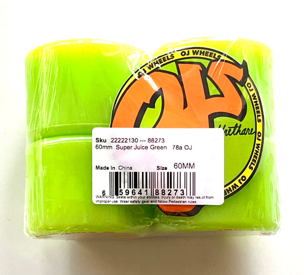 OJ wheels Soft Super Juice 78a Green 60mm (pack of 4)