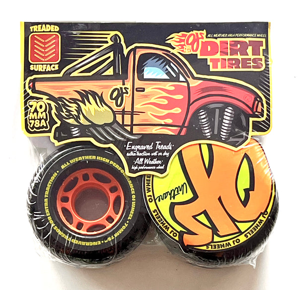 OJ skateboard wheels Dirt Tires Thunder Juice 78a Black 70mm