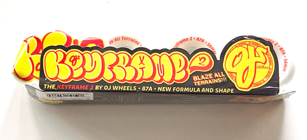 OJ skateboard wheels keyframe 2 87a white 56mm