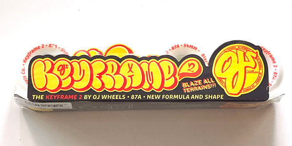 OJ skateboard wheels keyframe 2 87a white 54mm