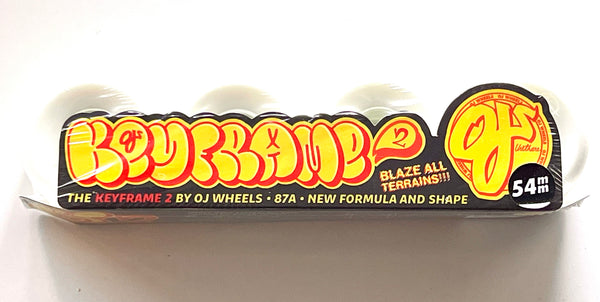 OJ skateboard wheels keyframe 2 87a white 54mm
