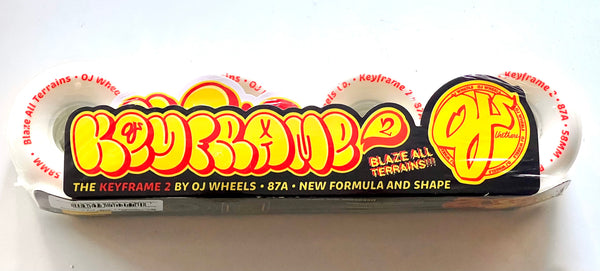 OJ skateboard wheels keyframe 2 87a white 58mm