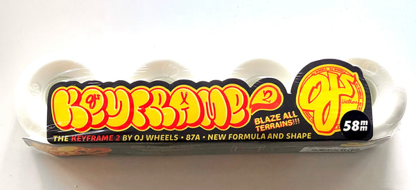 OJ skateboard wheels keyframe 2 87a white 58mm