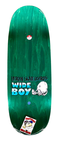 Heroin skateboard deck Wide Boy Face 10.75"