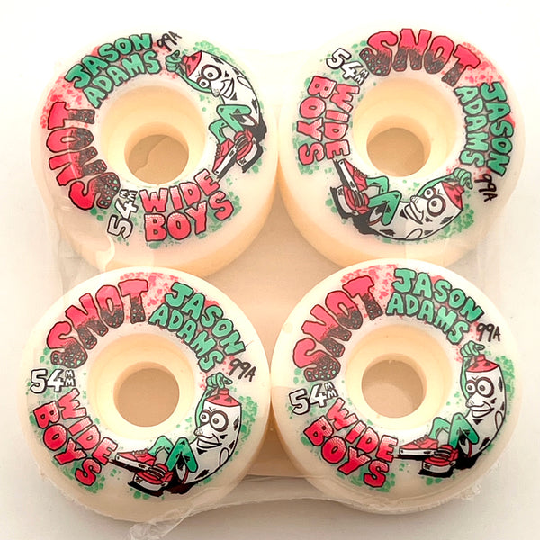 Snot skateboard wheels Jason Adams Wide Boys White 99A 54mm (Pack of 4)
