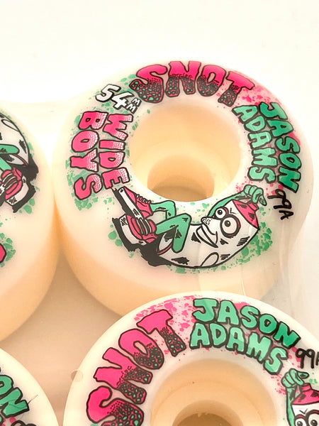 Snot skateboard wheels Jason Adams Wide Boys White 99A 54mm (Pack of 4)