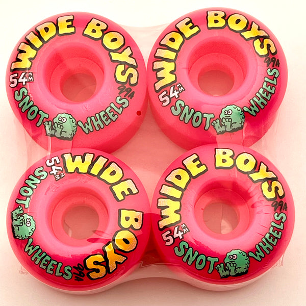 Snot skateboard wheels Wide Boys Neon pink 99A 54mm (Pack of 4)