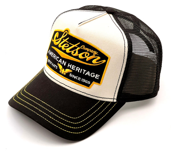 Stetson trucker cap Classic American Heritage White/Black - One Size Fit All