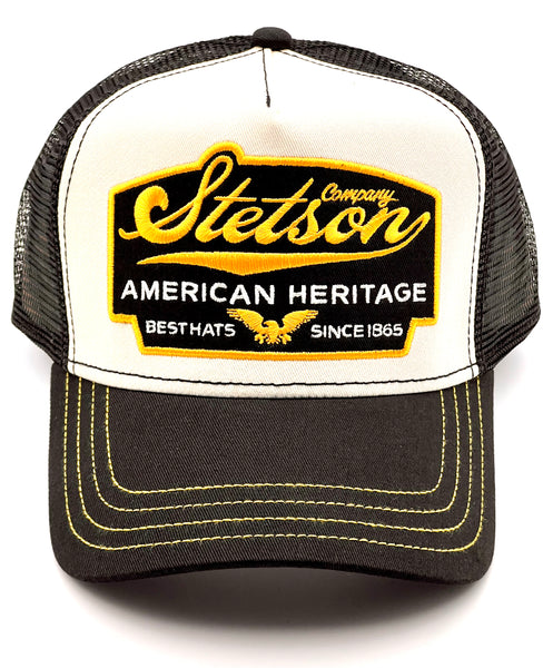 Stetson trucker cap Classic American Heritage White/Black - One Size Fit All