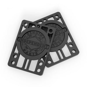 Independent Skateboard Riser Pads 1/4 inch Black (Pack of 2)