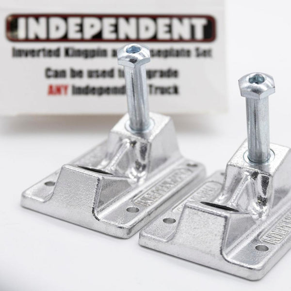 Independent Skateboard IKP Baseplates Inverted Kingpin Baseplate Silver (x2)