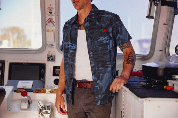 Dark Seas x Jaws Watkins Woven short sleeved Shirt navy 311500134J