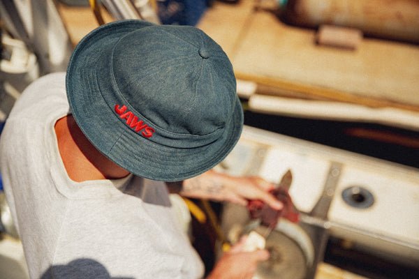 Dark Seas x Jaws Hooper hat indigo 321000519J