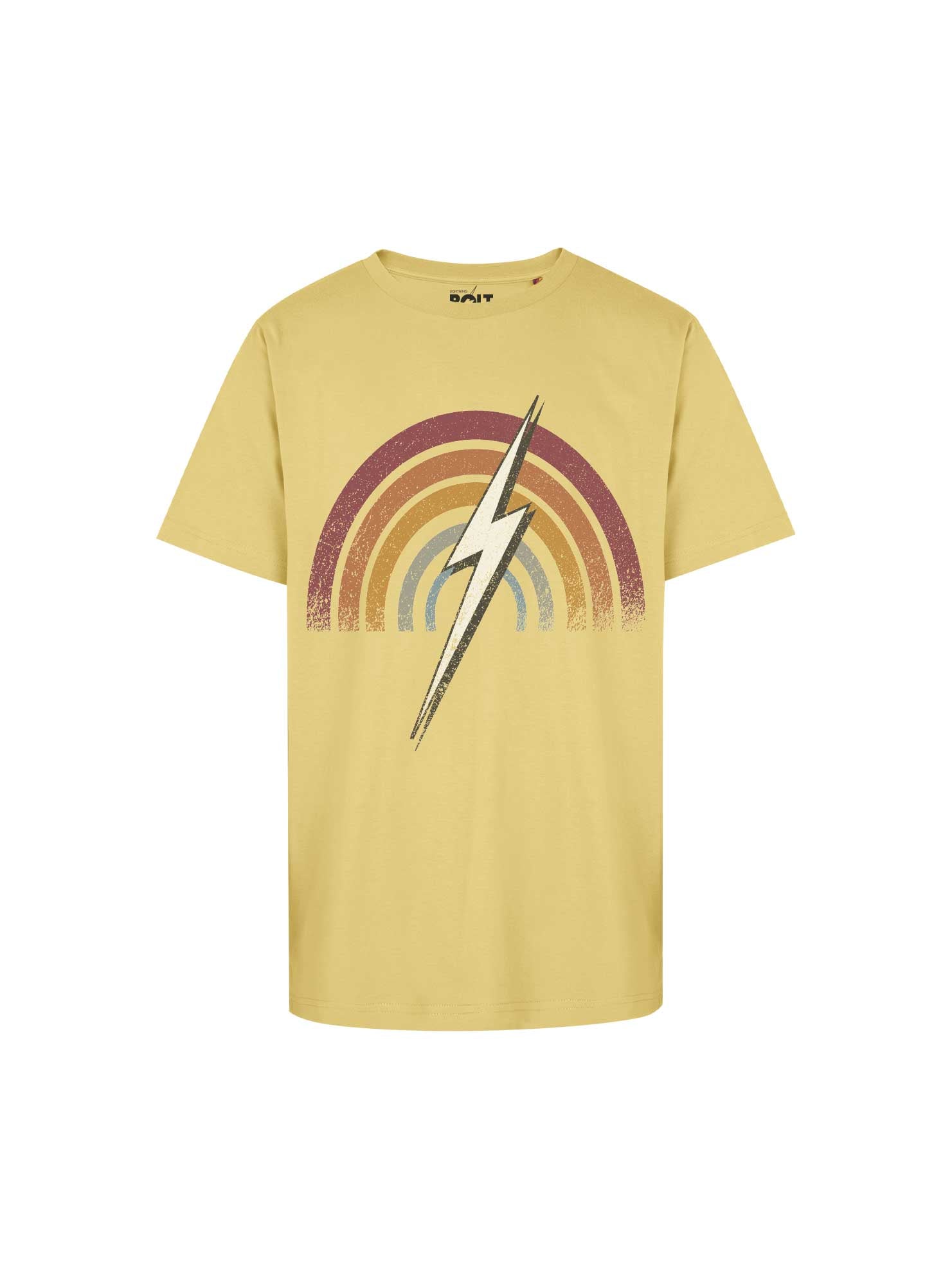 Lightning Bolt Rainbow Eco Tee Celery