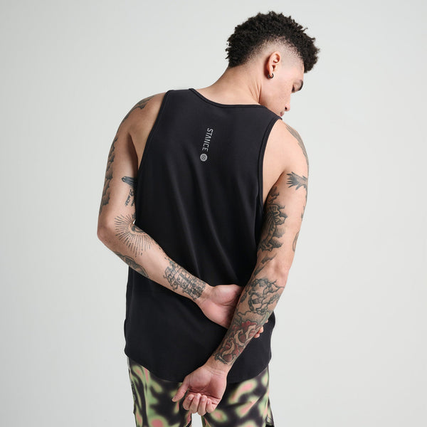 Stance sleeveless tee shirt Fragment performance tank Black