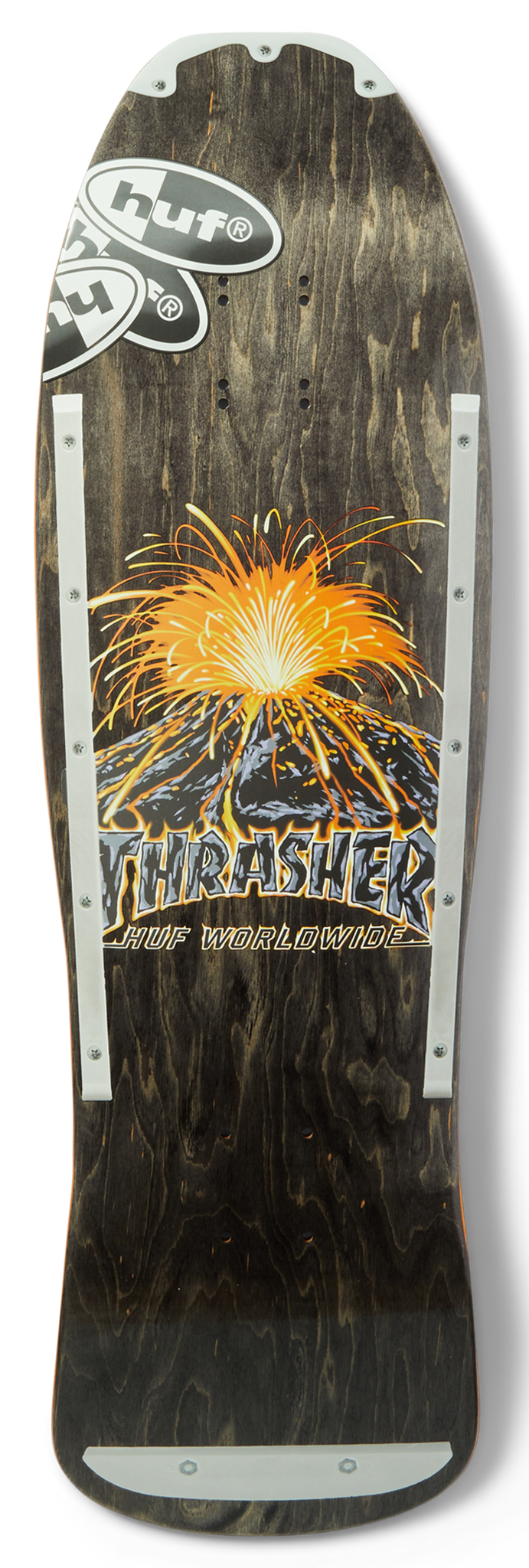 Huf x Thrasher skateboard deck Meltdown cruiser 9.375"