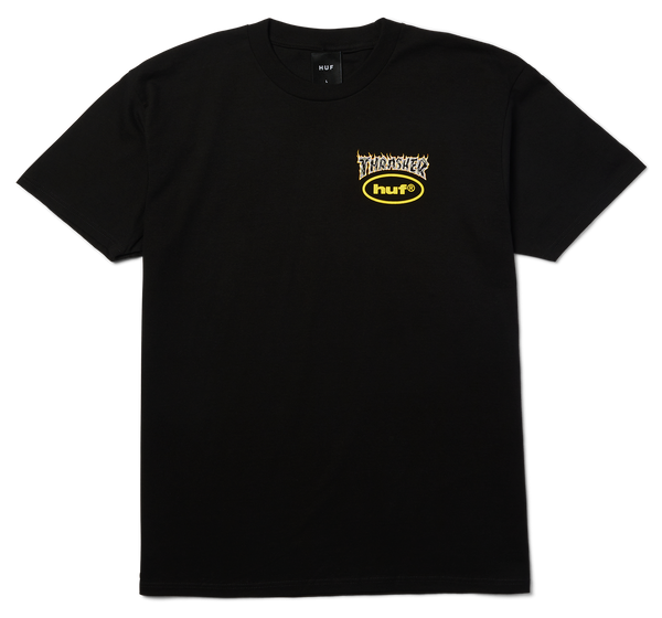 Huf x Thrasher tee shirt Meltdown Black
