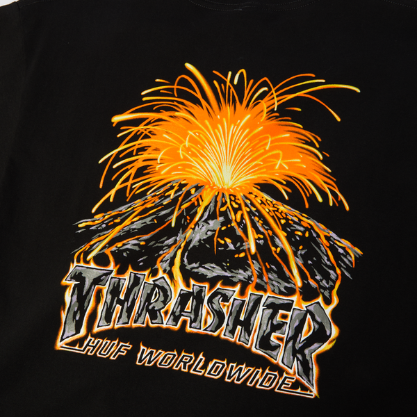 Huf x Thrasher tee shirt Meltdown Black