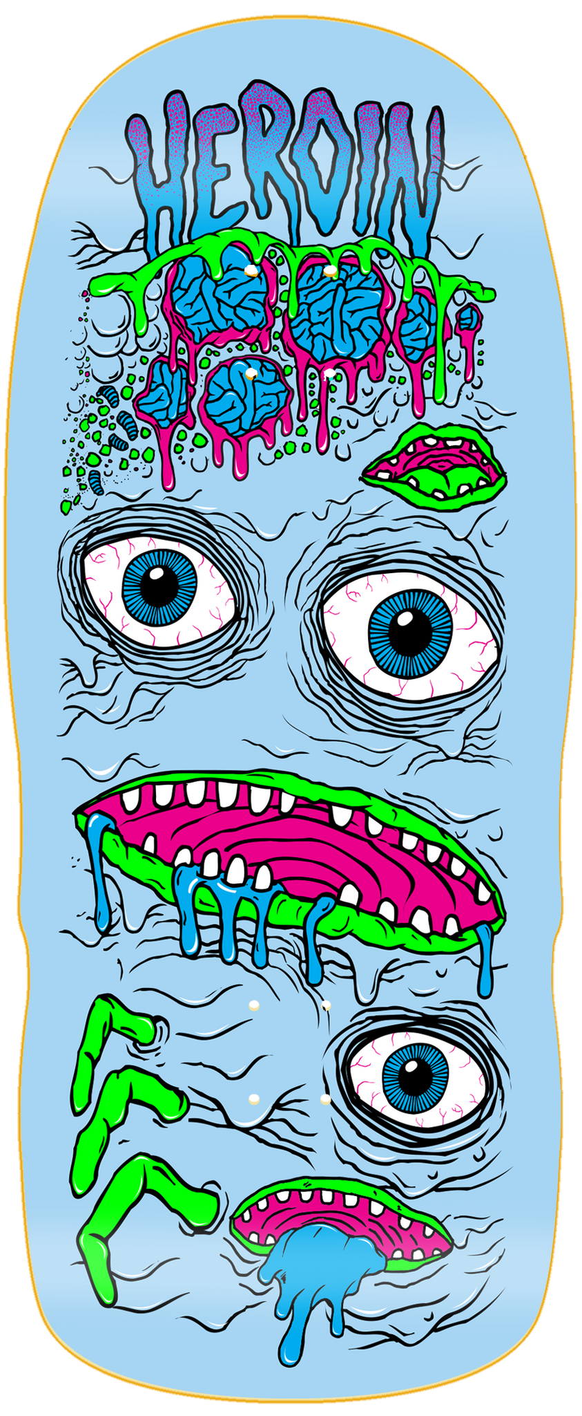 Heroin skateboard deck Mutator 13"