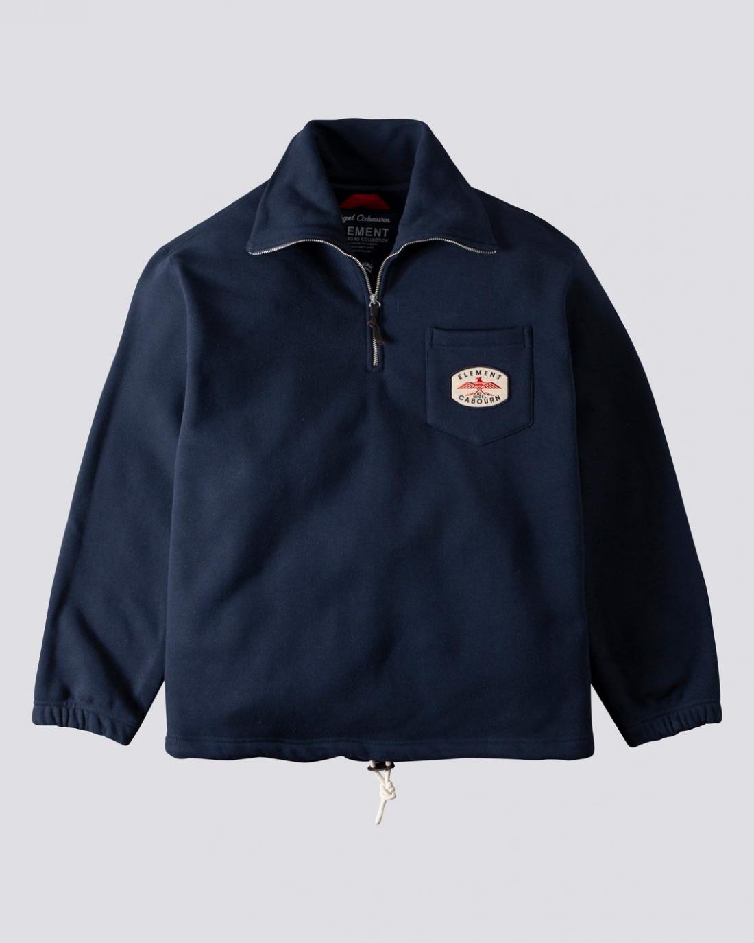 Element x Nigel Cabourn Mens Totem Quarter Zip Sweatshirt Navy U1FLA9ELF03918