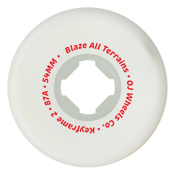 OJ skateboard wheels keyframe 2 87a white 54mm