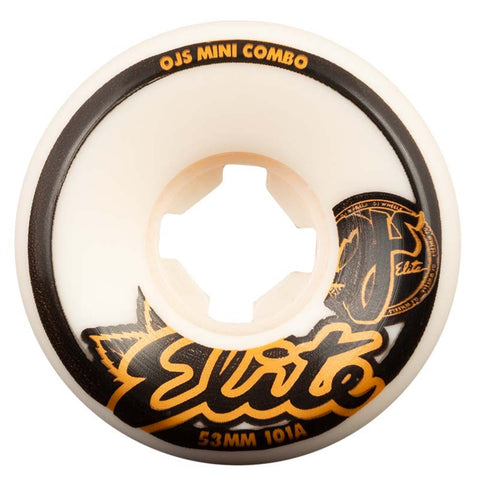 OJ skateboard Wheels Elite Mini Combo 53mm 101A White pack of x4