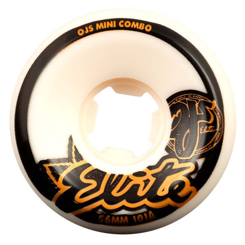 OJ skateboard Wheels Elite Mini Combo 56mm 101A White pack of x4