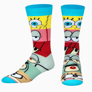 Odd Sox Spongebob Mashup Crew Socks Size US 8-12