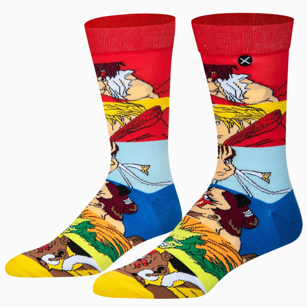Odd Sox Street Fighter Mash Up Crew Socks Multicolour US 8-12