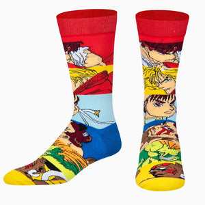 Odd Sox Street Fighter Mash Up Crew Socks Multicolour US 8-12