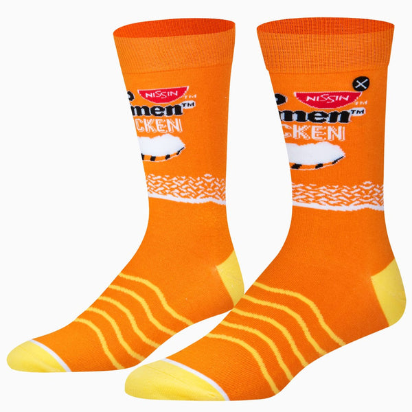 Odd Sox Mens Top Ramen Chicken Socks Orange